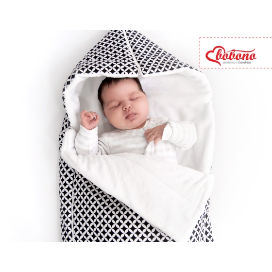 Pram sleeping bag- black flowers