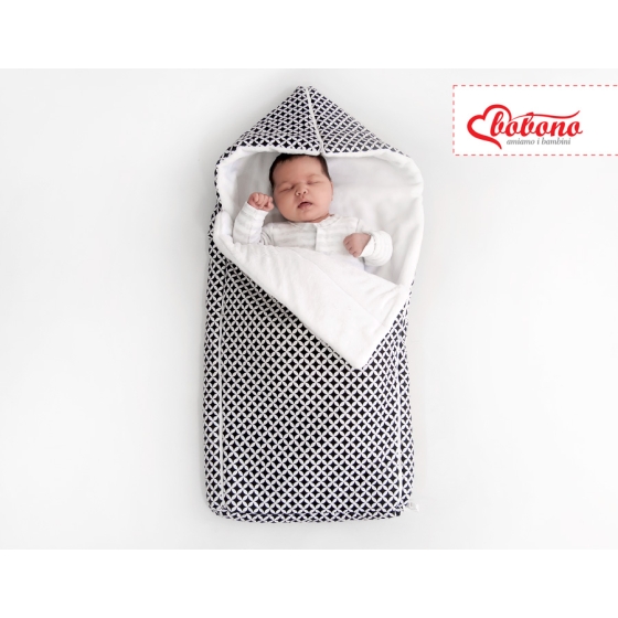 Pram sleeping bag- black flowers