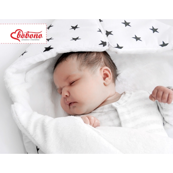 Pram sleeping bag- Black stars