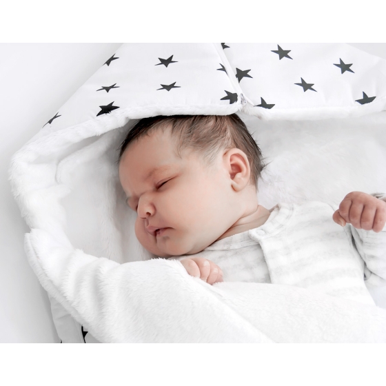 Pram sleeping bag- Black stars