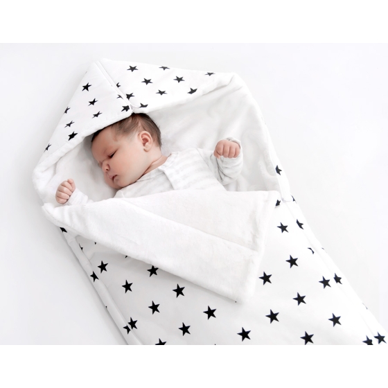 Pram sleeping bag- Black stars