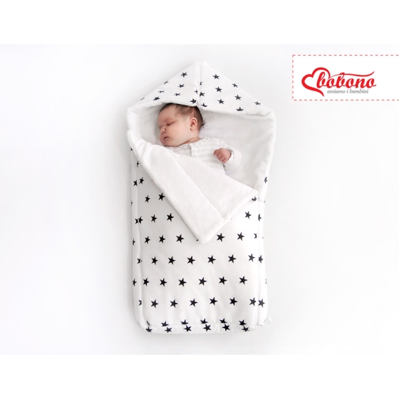 Pram sleeping bag- Black stars