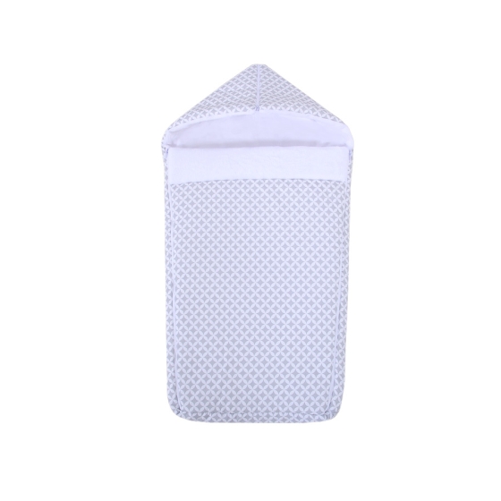 Pram sleeping bag- Gray flowers