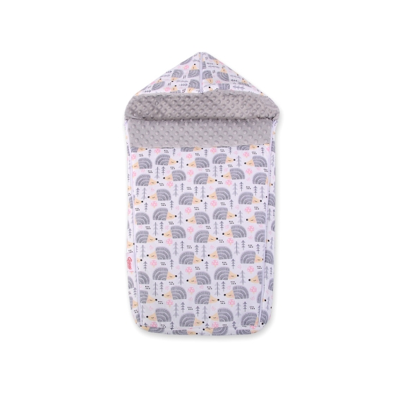 Pram sleeping bag - hedgehogs Gray