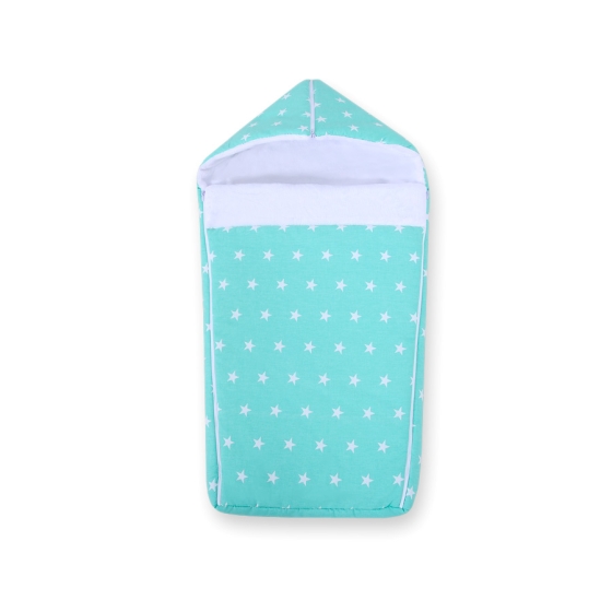 Pram sleeping bag- Mint stars