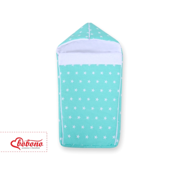 Pram sleeping bag- Mint stars