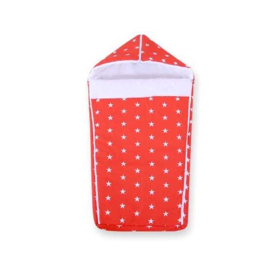 Pram sleeping bag- red stars