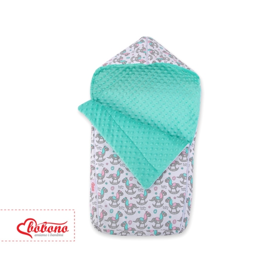 Pram sleeping bag - rocking horses