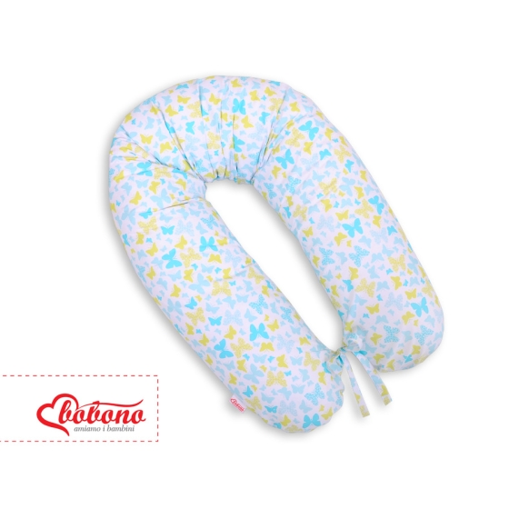 Pregnancy pillow - blue butterflies