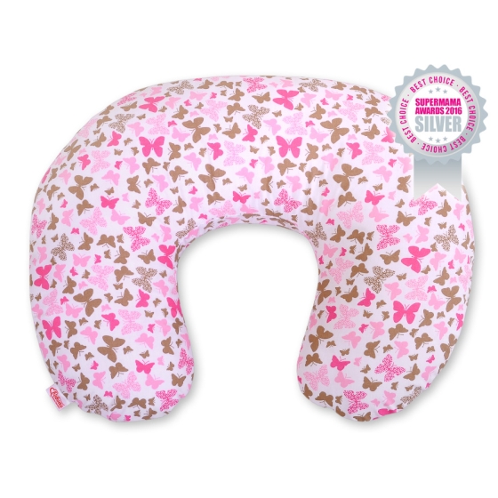 Relaxing pillow- pink butterflies