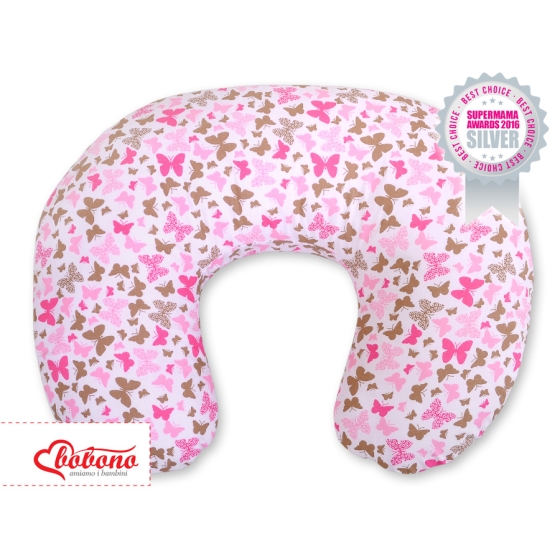 Relaxing pillow- pink butterflies