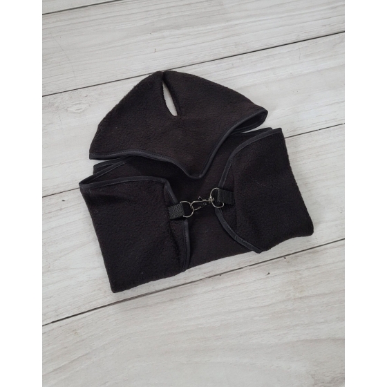 Set for Hobby Horse A3: Fleece blanket + earmuffs - black