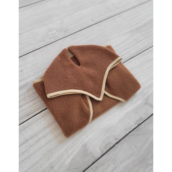 Set for Hobby Horse A3: Fleece blanket + earmuffs - brown