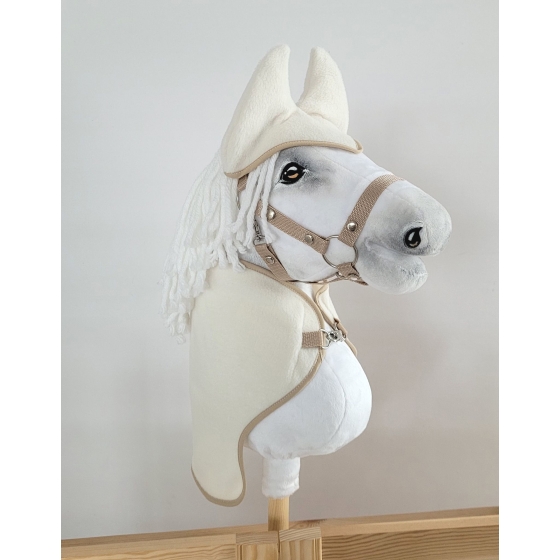 Set for Hobby Horse A3: Fleece blanket + earmuffs - cream