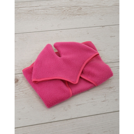 Set for Hobby Horse A3: Fleece blanket + earmuffs - dark pink