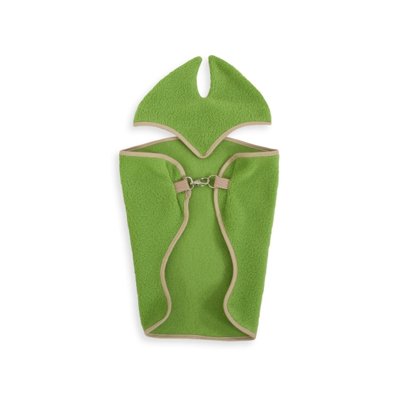 Set for Hobby Horse A3: Fleece blanket + earmuffs - green