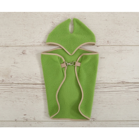 Set for Hobby Horse A3: Fleece blanket + earmuffs - green