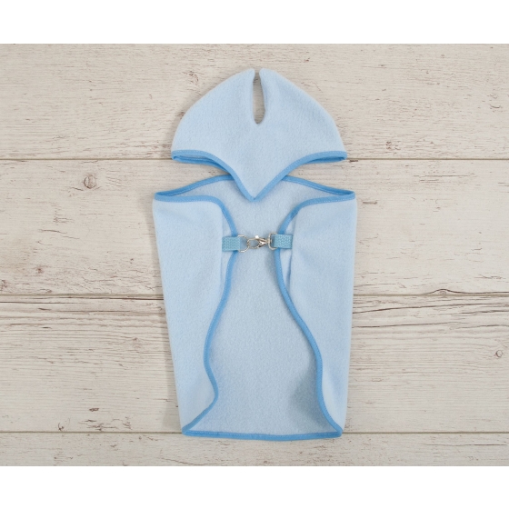 Set for Hobby Horse A3: Fleece blanket + earmuffs - light blue