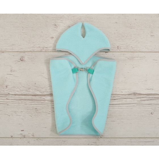 Set for Hobby Horse A3: Fleece blanket + earmuffs - light mint