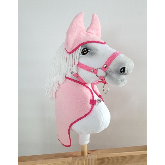 Set for Hobby Horse A3: Fleece blanket + earmuffs - light pink