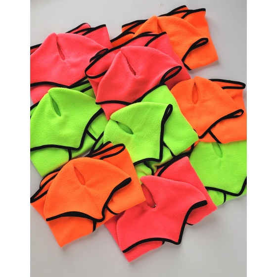 Set for Hobby Horse A3: Fleece blanket + earmuffs - neon orange