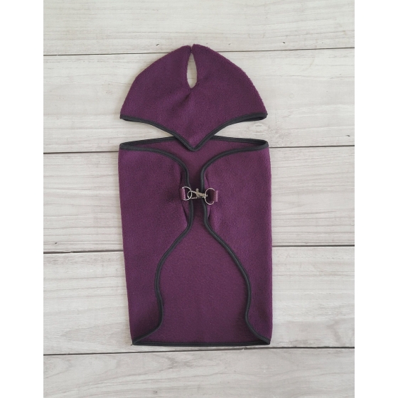 Set for Hobby Horse A3: Fleece blanket + earmuffs - plum
