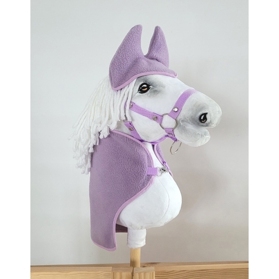 Set for Hobby Horse A3: Fleece blanket + earmuffs - violet