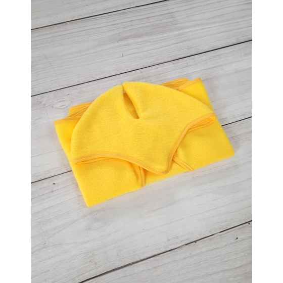Set for Hobby Horse A3: Fleece blanket + earmuffs - yellow