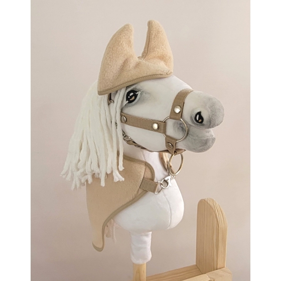 Set for Hobby Horse A4: Fleece blanket + earmuffs - beige