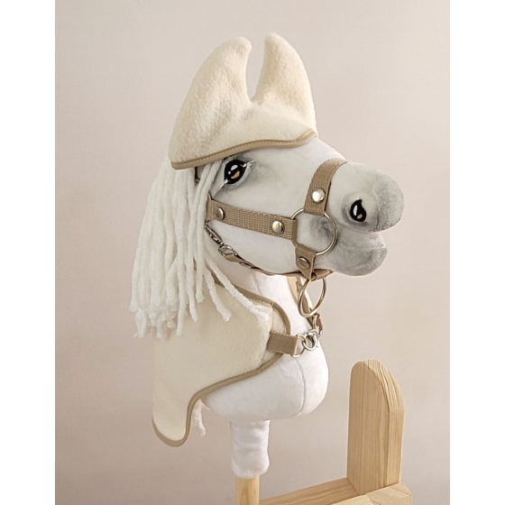 Set for Hobby Horse A4: Fleece blanket + earmuffs - cream
