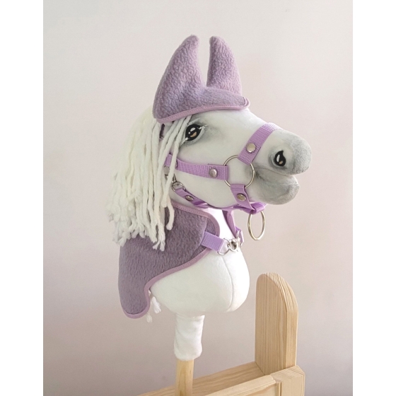Set for Hobby Horse A4: Fleece blanket + earmuffs - lila