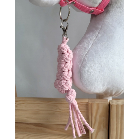 Set for Hobby Horse: the halter A3 + Tether made of cord - pink