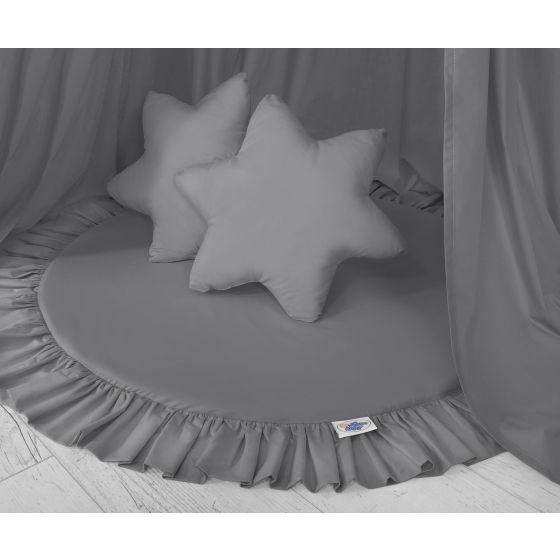 Set: Hanging canopy + Floor play mat + pillows - anthracite
