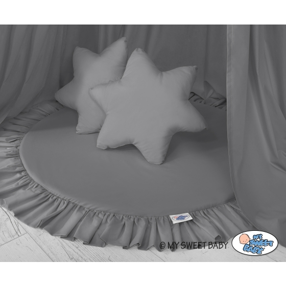 Set: Hanging canopy + Floor play mat + pillows - anthracite