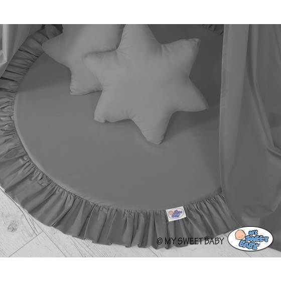 Set: Hanging canopy + Floor play mat + pillows - anthracite