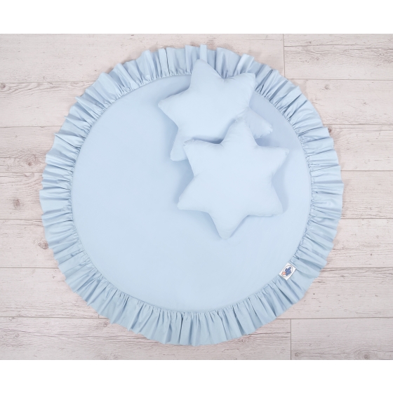 Set: Hanging canopy + Floor play mat + pillows - blue