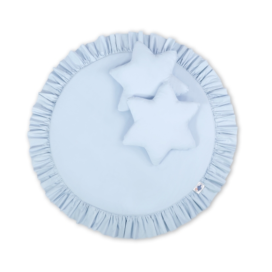 Set: Hanging canopy + Floor play mat + pillows - blue