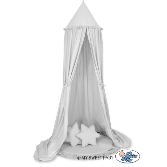 Set: Hanging canopy play mat pillows - grey