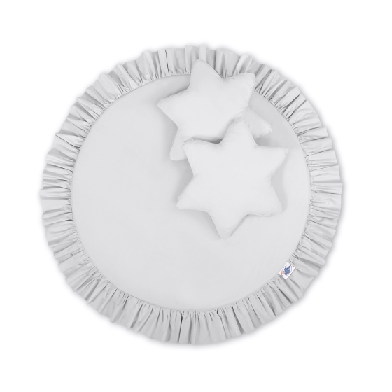 Set: Hanging canopy play mat pillows - grey