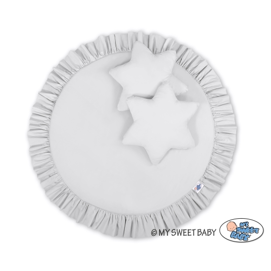 Set: Hanging canopy play mat pillows - grey