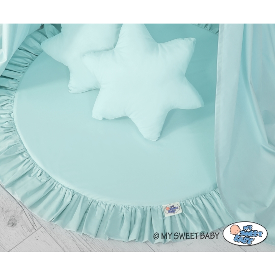 Set: Hanging canopy + Floor play mat + pillows - mint