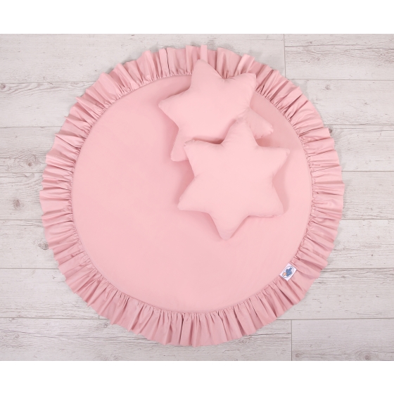 Set: Hanging canopy + Floor play mat + pillows - pastel pink