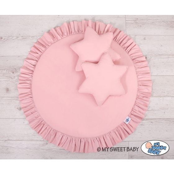 Set: Hanging canopy + Floor play mat + pillows - pastel pink