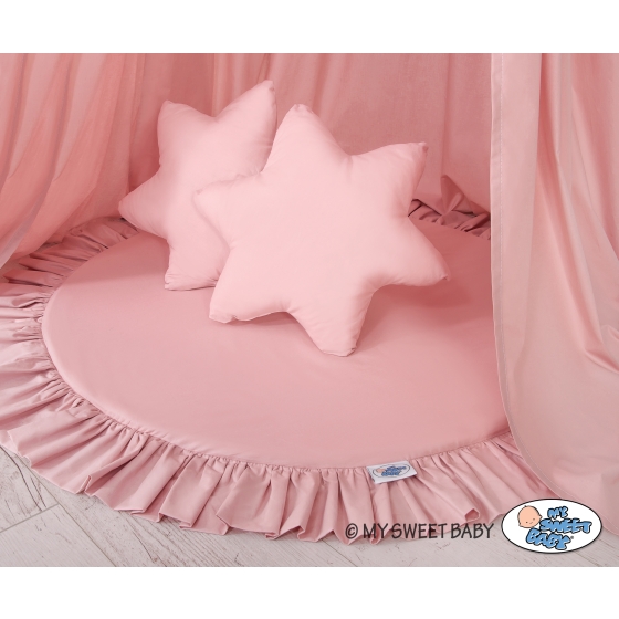 Set: Hanging canopy + Floor play mat + pillows - pastel pink