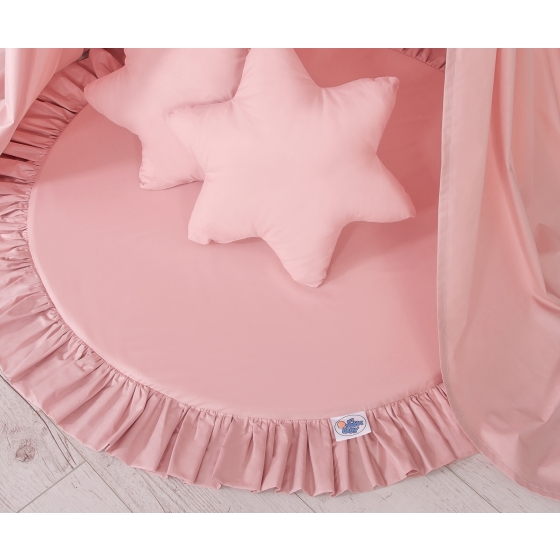 Set: Hanging canopy + Floor play mat + pillows - pastel pink