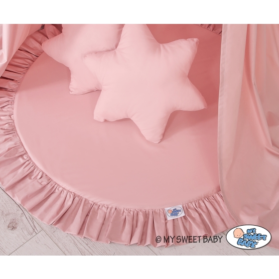 Set: Hanging canopy + Floor play mat + pillows - pastel pink