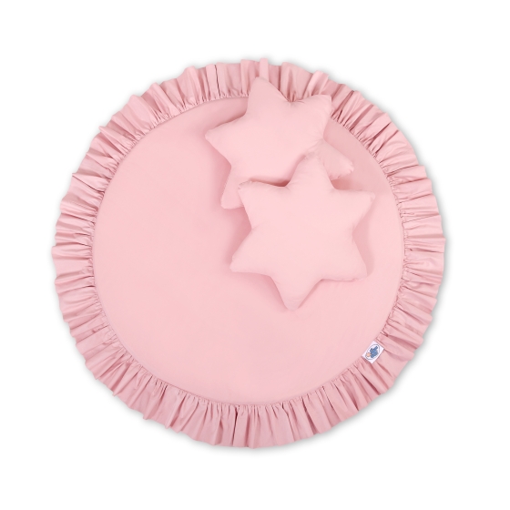 Set: Hanging canopy + Floor play mat + pillows - pastel pink