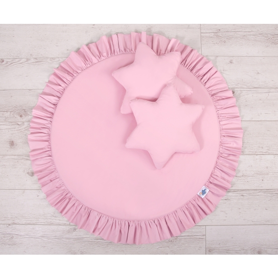 Set: Hanging canopy + Floor play mat + pillows - pink