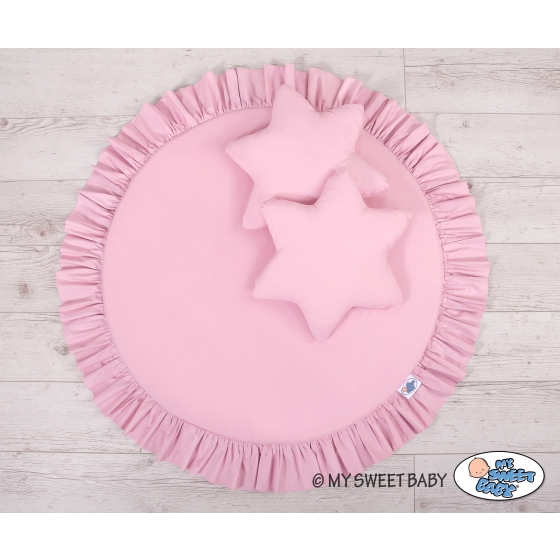 Set: Hanging canopy + Floor play mat + pillows - pink