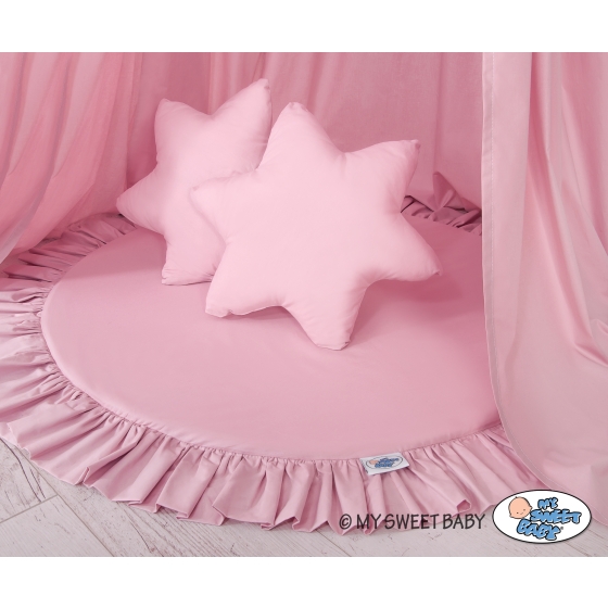 Set: Hanging canopy + Floor play mat + pillows - pink